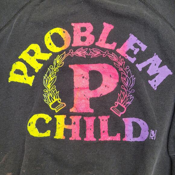 Vintage 80s Problem-Child Sweatshirt Womens XL 22x22 Boxy - Picture 11 of 13
